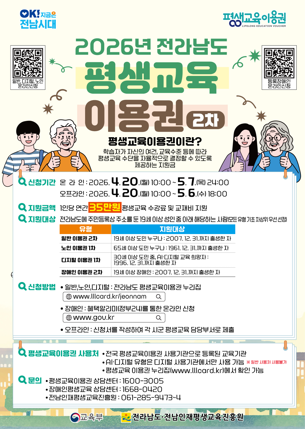 전남도, 평생교육이용권 2차 추가 모집... 도민 누구나 신청 가능 1